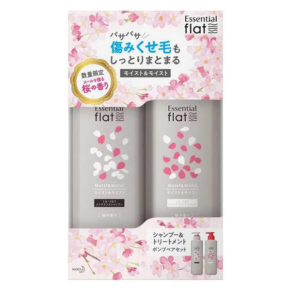 BỘ GỘI XẢ ESSENTIAL FLAT MOIST & MOIST HƯƠNG HOA ANH ĐÀO DÀNH CHO TÓC KHÔ VÀ HƯ TỔN - 4901301403025